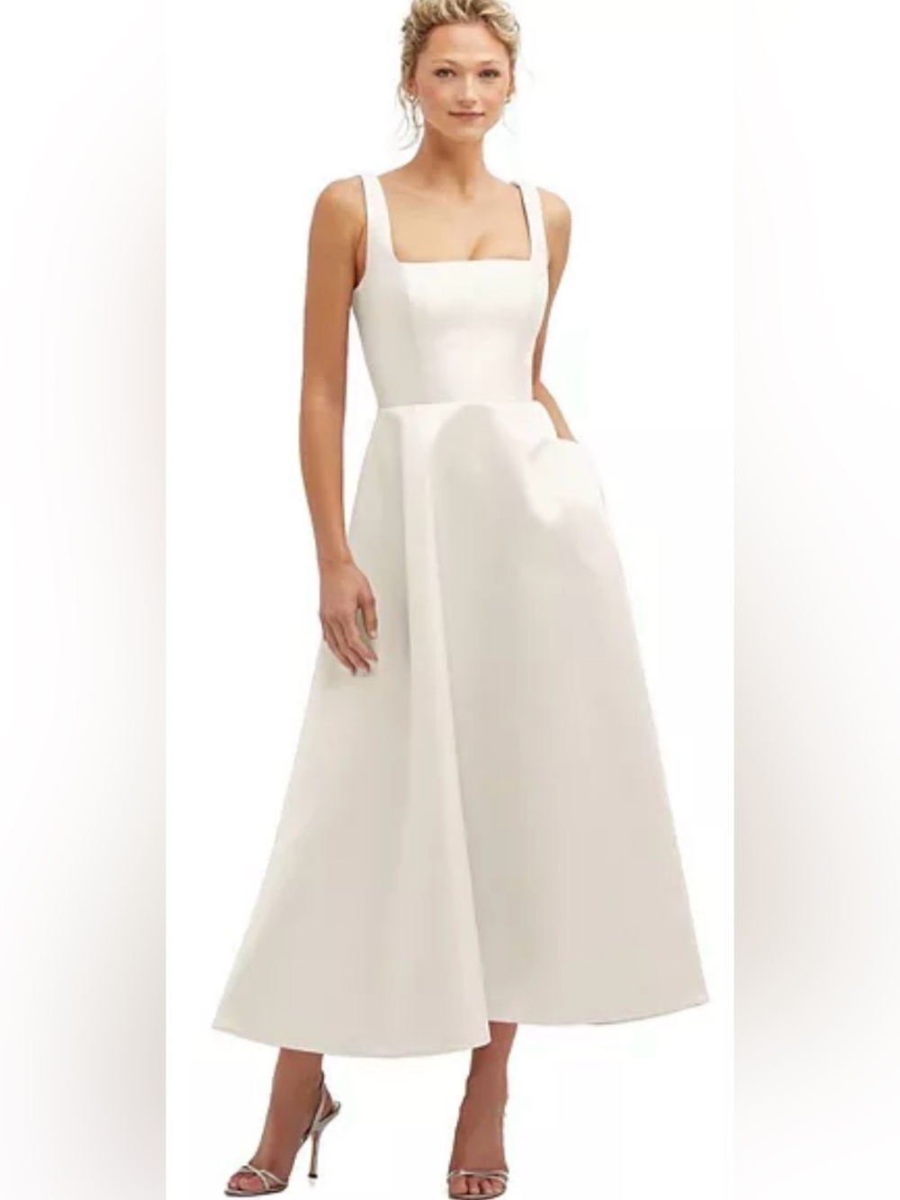 DESSY COLLECTION Square-Neck A-Line Gown